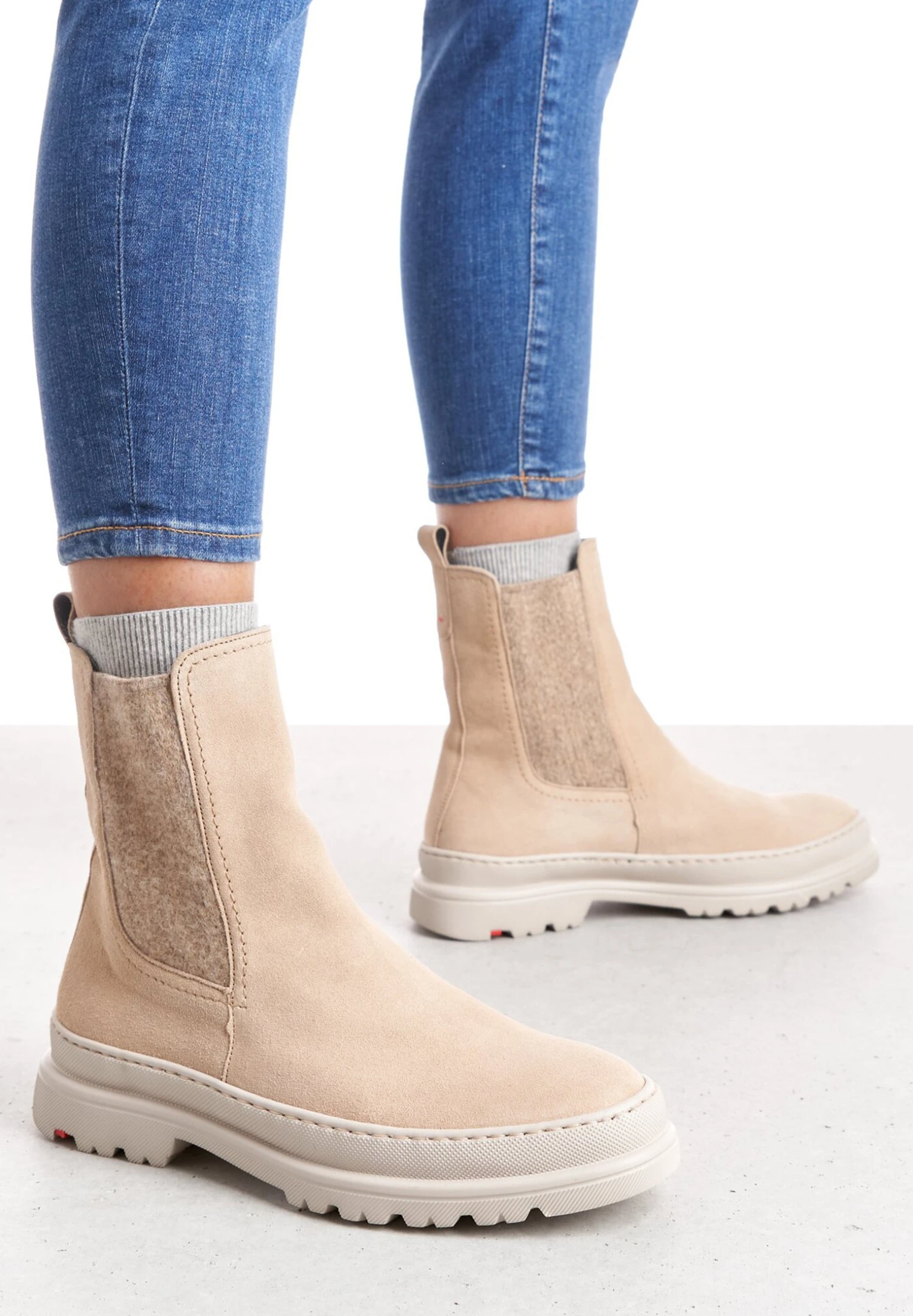 Lloyd Blockabsatz - Enkellaarsjes Met Plateauzool - Beige 1 Lloyd Blockabsatz - Enkellaarsjes Met Plateauzool - Beige