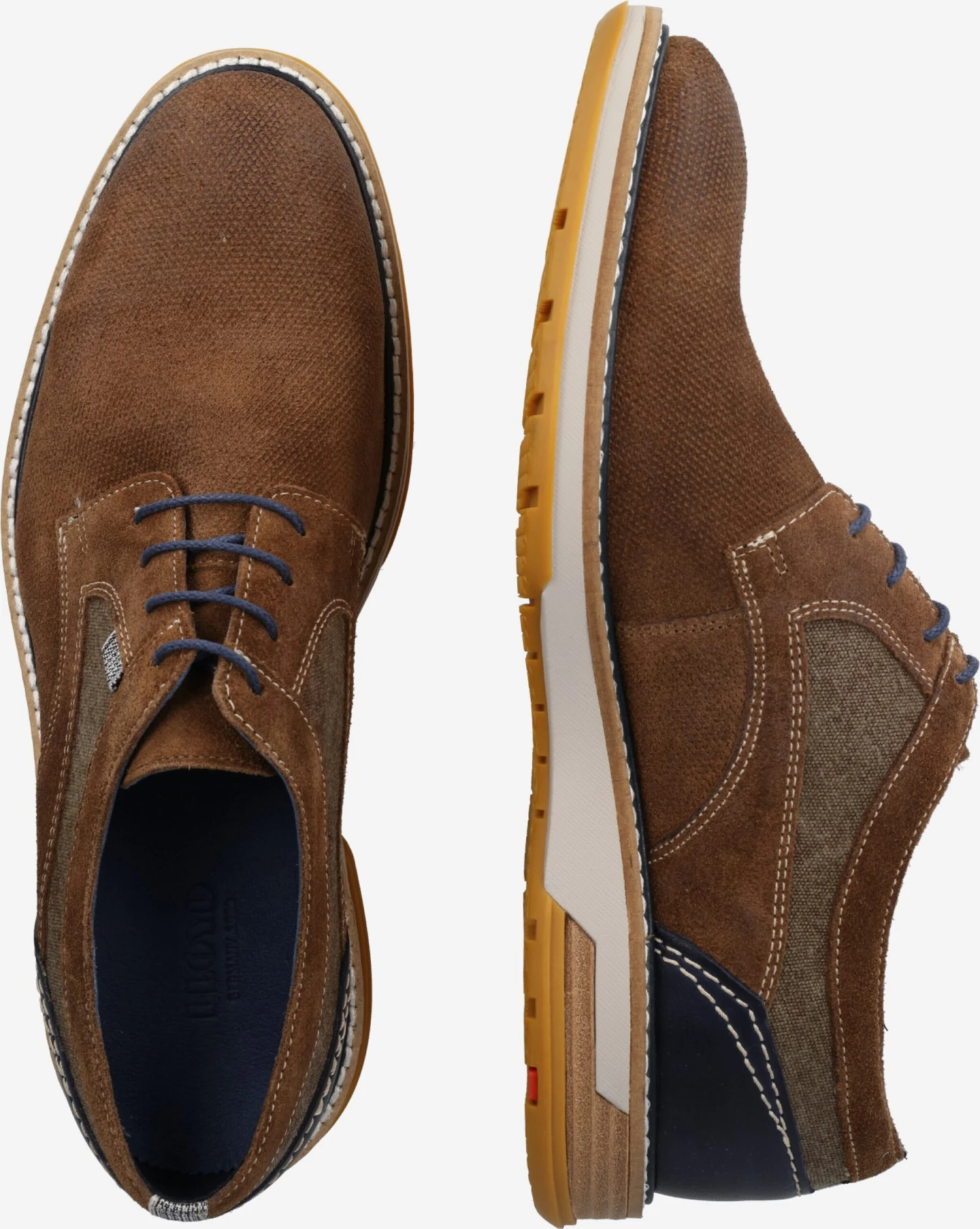 Lloyd Casual Veterschoenen Veterschoen DARRIS Heren Cognac / Bruin Gemêleerd 2 Lloyd Casual Veterschoenen Veterschoen DARRIS Heren Cognac / Bruin Gemêleerd - Afbeelding 2