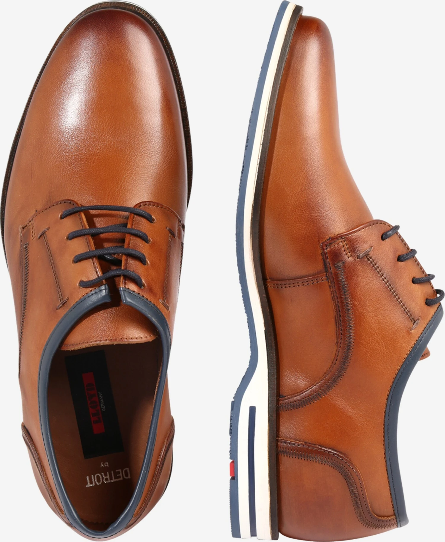 Lloyd Nette Schoenen Veterschoen Detroit Heren Cognac 2 Lloyd Nette Schoenen Veterschoen Detroit Heren Cognac - Afbeelding 2