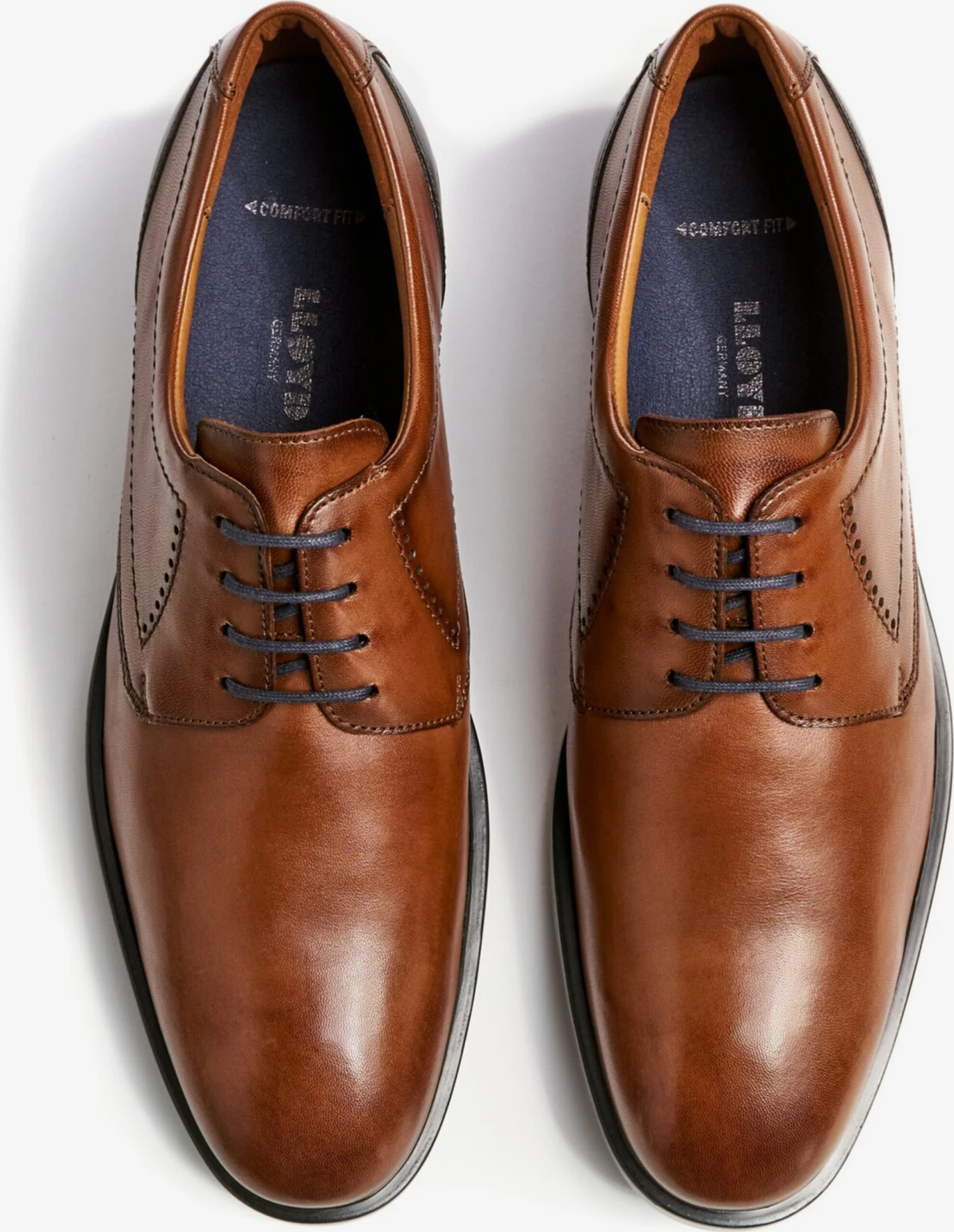 Lloyd Nette Schoenen Veterschoen Kalmar Heren Karamel 3 Lloyd Nette Schoenen Veterschoen Kalmar Heren Karamel - Afbeelding 3